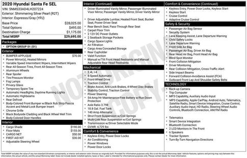 hyundai santa fe 2020 5NMS33AD4LH207224 image